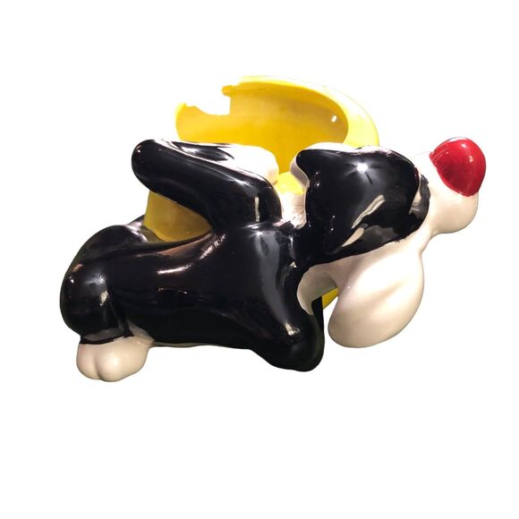 Vintage Looney Tunes Character Planter; Sylvester & Tweety Bird Ceramic Dish - Picture 5 of 12